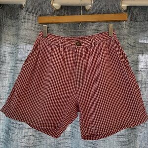 Chubbies Red Seersucker Mens Shorts, 5.5” inseam